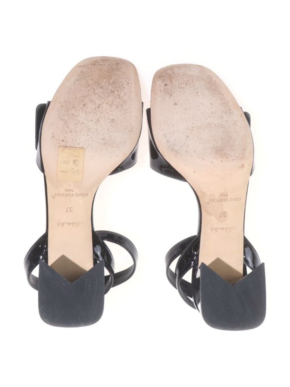 Louis Vuitton LV Sandals Enamel Leather Black - Picture 5 of 6